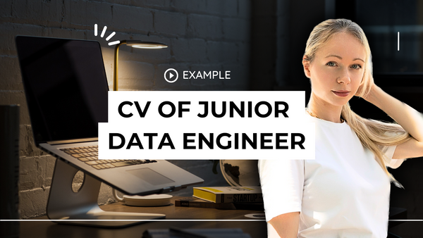 CV of Junior Data Engineer example: